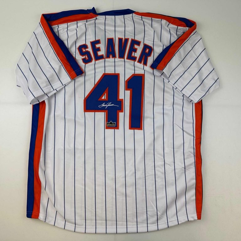 Facsimile Autographed Tom Seaver New York Pinstripe Jersey Size Men's XL