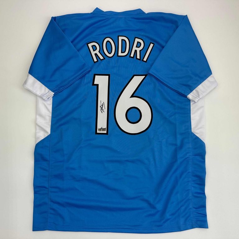 Facsimile Autographed Rodri Rodrigo Cascante Manchester City Jersey XL
