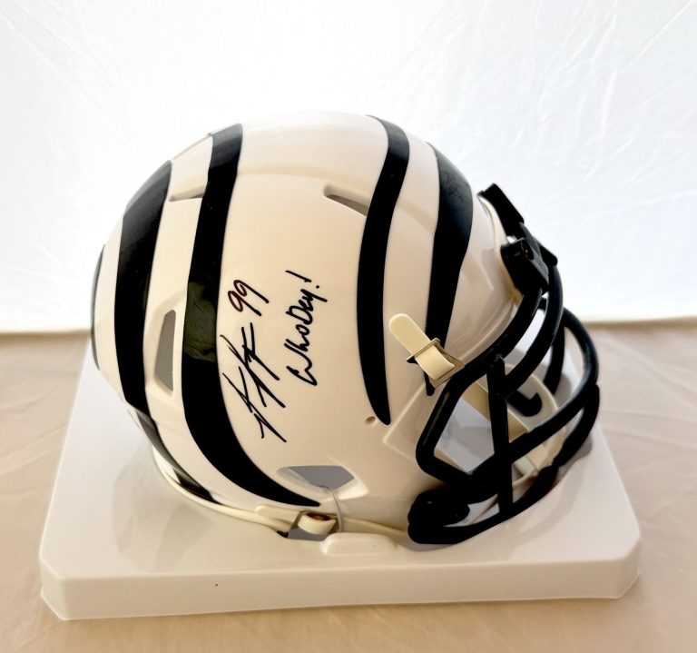 Myles Murphy signed Cincinnati Bengals Alt mini helmet + Who Dey Insc GT COA
