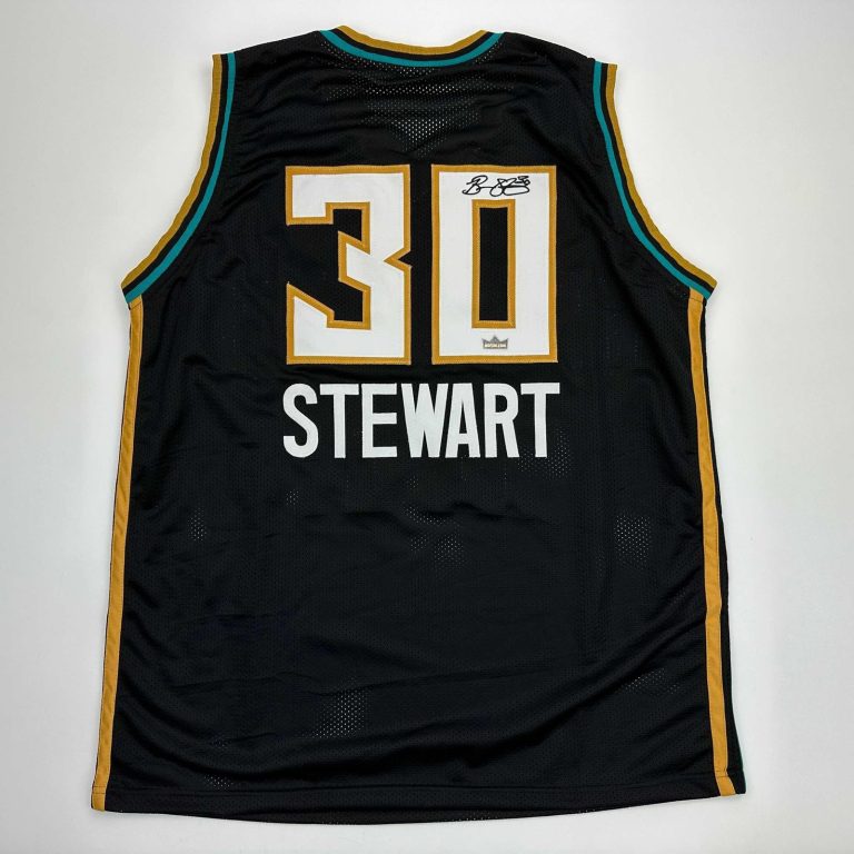 Facsimile Autographed Breanna Stewart New York Black Jersey Size Mens XL