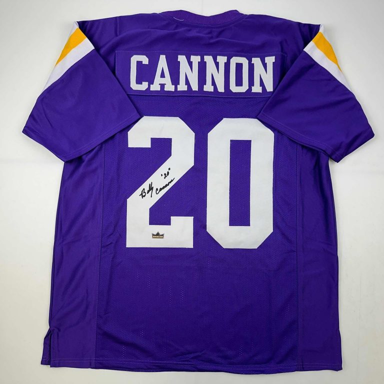 Facsimile Autographed Billy Cannon LSU Purple Reprint Jersey Size Men's XL