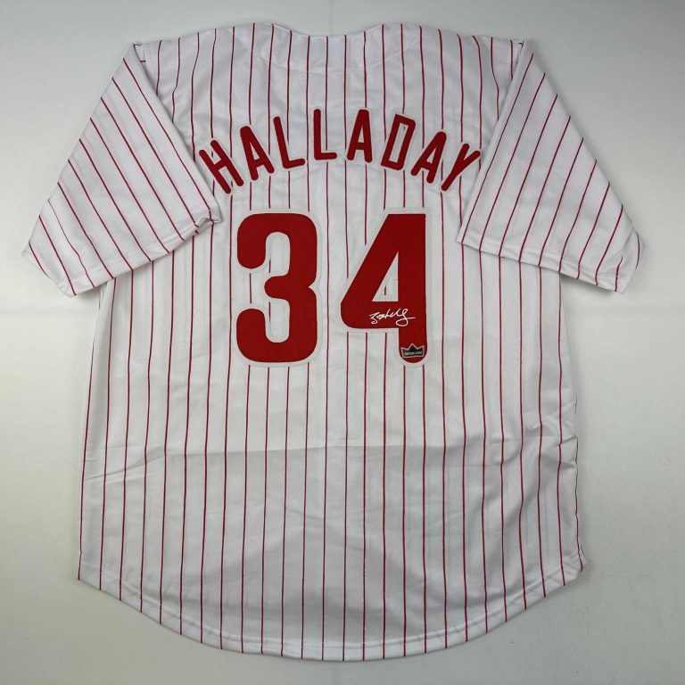 Facsimile Autographed Roy Halladay Philadelphia Pinstripe Jersey Size XL