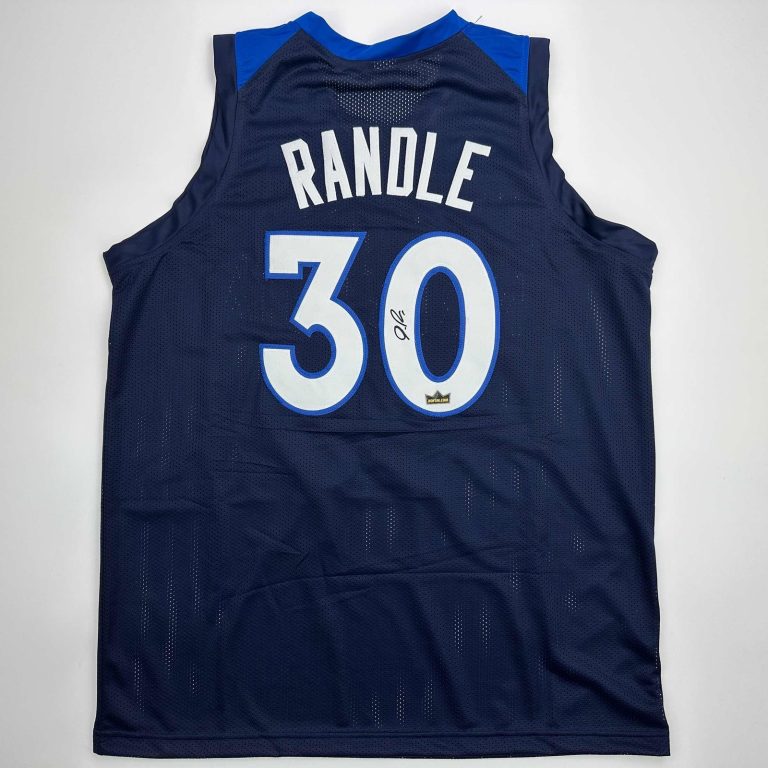 Facsimile Autographed Julius Randle Minnesota Blue Jersey Size Men's XL
