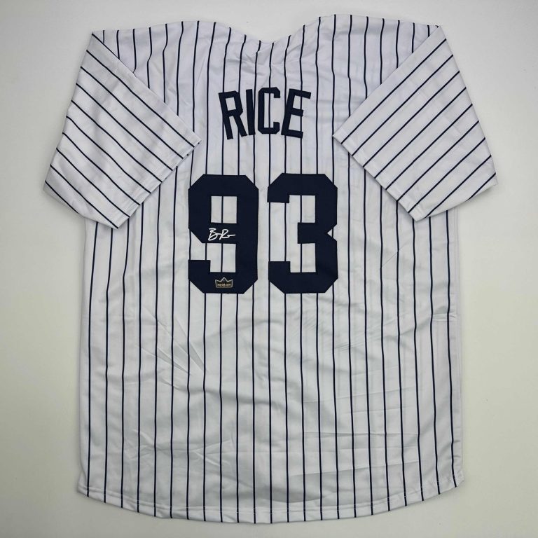 Facsimile Autographed Ben Rice New York Pinstripe Jersey Size Men's XL
