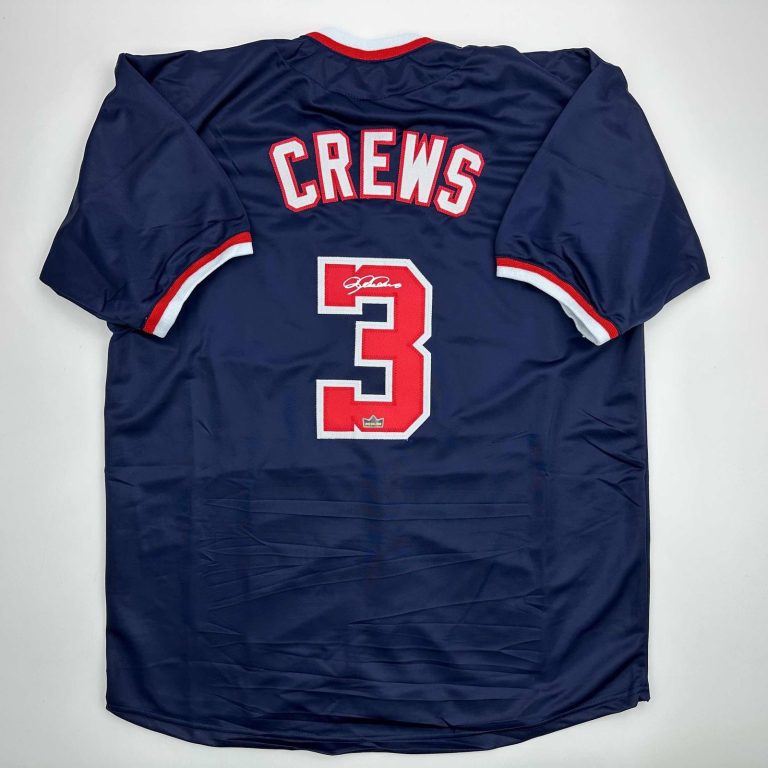Facsimile Autographed Dylan Crews Washington Blue Jersey Size Men's XL