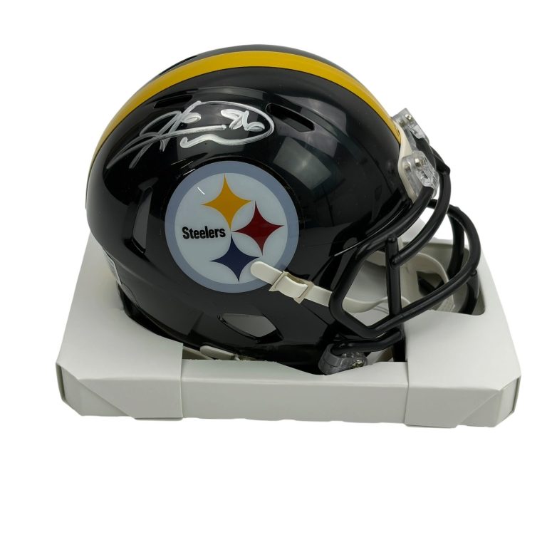 Autographed/Signed Hines Ward Pittsburgh Steelers Mini Helmet Beckett B