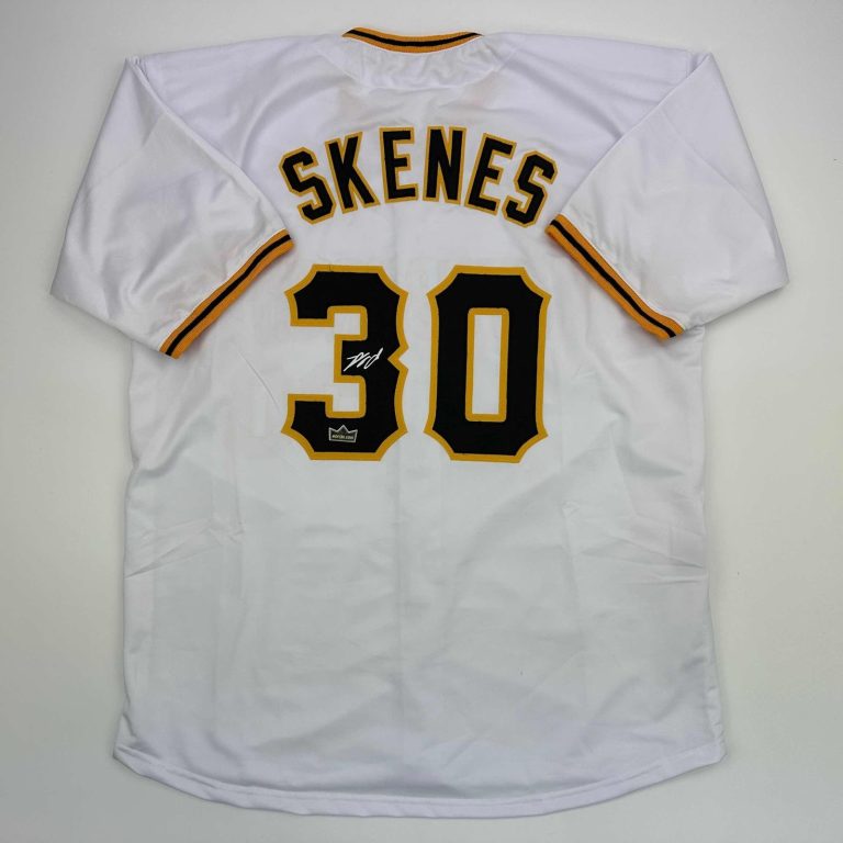 Facsimile Autographed Paul Skenes Pittsburgh White Jersey Size Men's XL