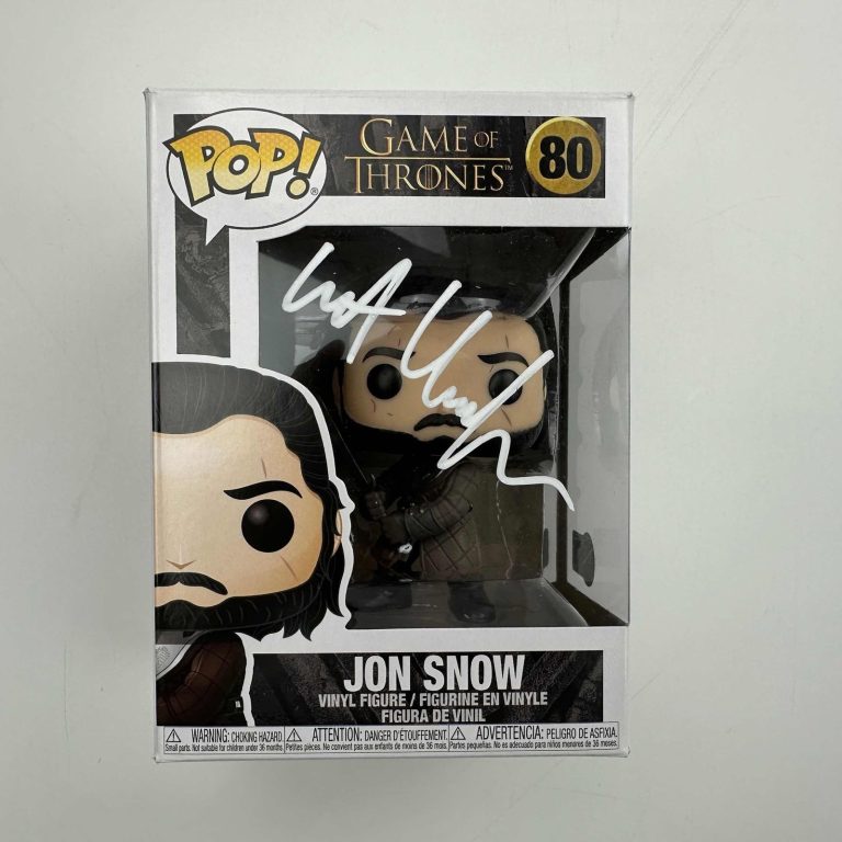 Autographed/Signed Kit Harrington Jon Snow #80 Funko Pop Figurine BAS COA
