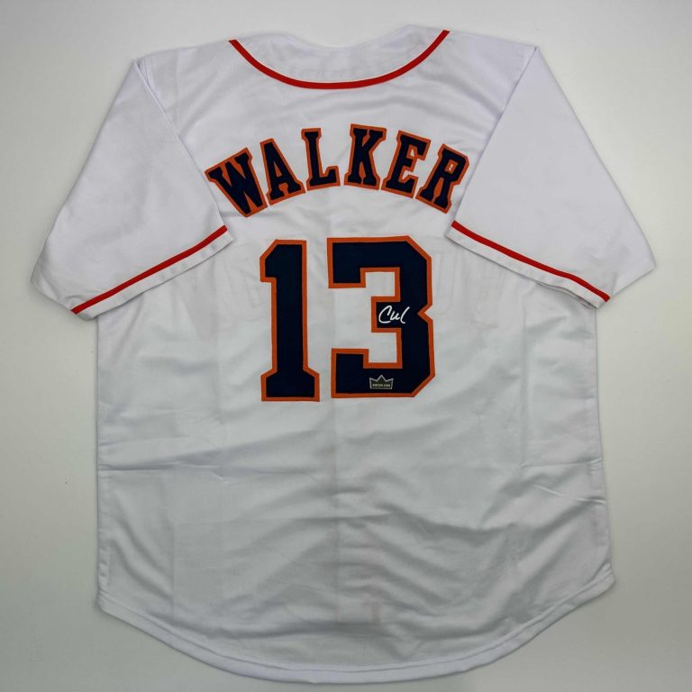 Facsimile Autographed Christian Walker Houston White Jersey Size Mens XL