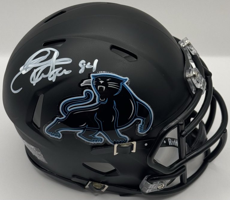 Mike Rucker Signed Autographed Carolina Panthers Mini Helmet PSA/DNA COA