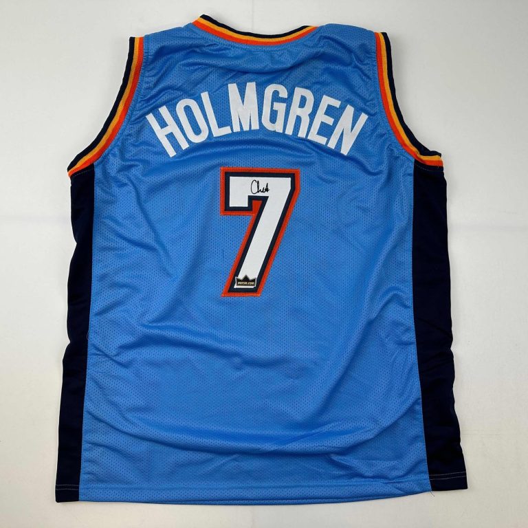 Facsimile Autographed Chet Holmgren Oklahoma City Blue Jersey Men's XL