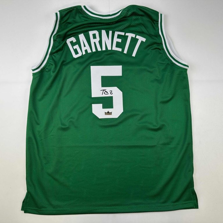 Facsimile Autographed Kevin Garnett Boston Green Jersey Size Men's XL