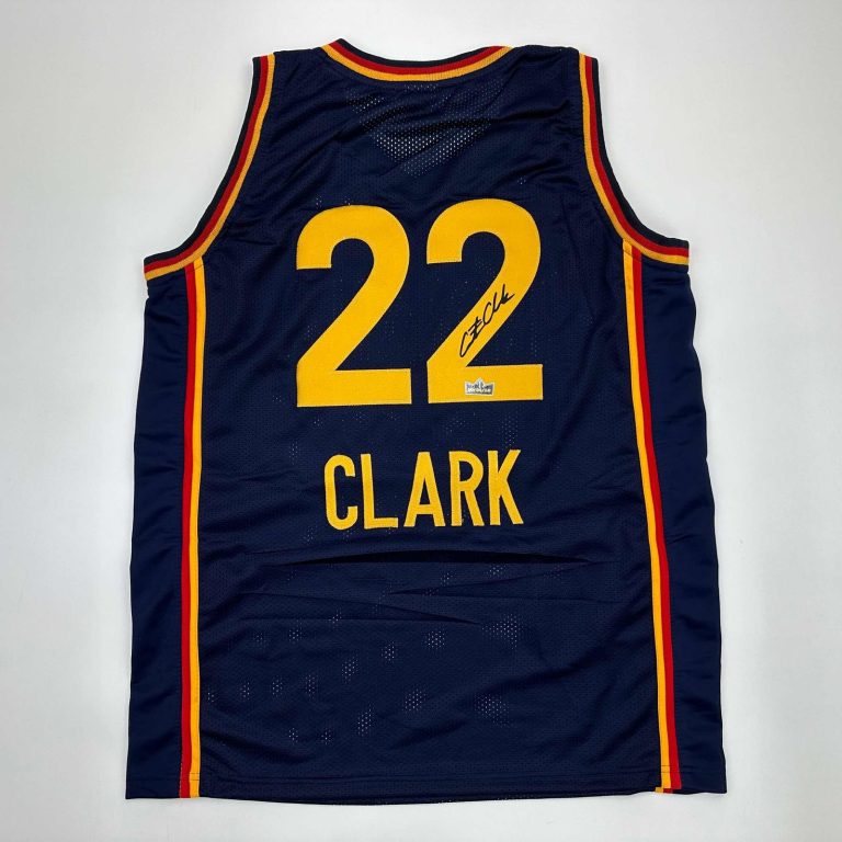 Facsimile Autographed Caitlin Clark Indiana Blue Jersey Size Men's XL