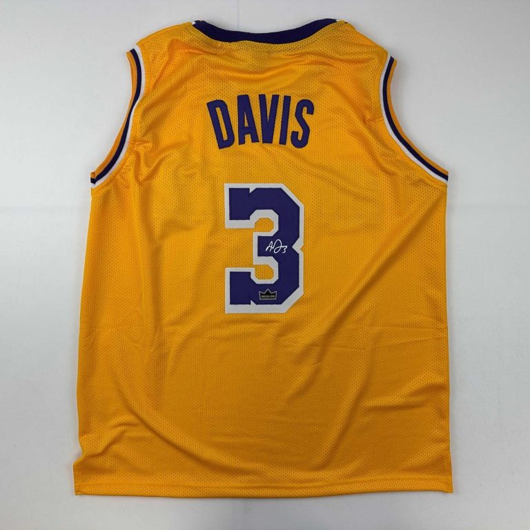 Facsimile Autographed Anthony Davis Los Angeles LA Yellow Jersey Mens XL
