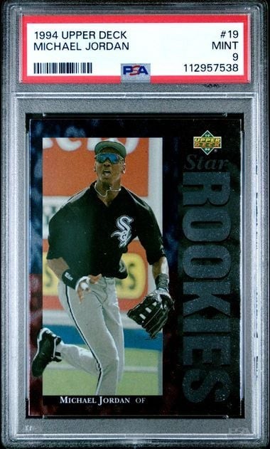 Graded 1994 Upper Deck Michael Jordan #19 Rookie RC Baseball Card PSA 9