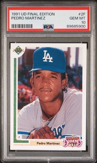 Graded 1991 UD Final Edition Pedro Martinez #2F RC Baseball Card PSA 10