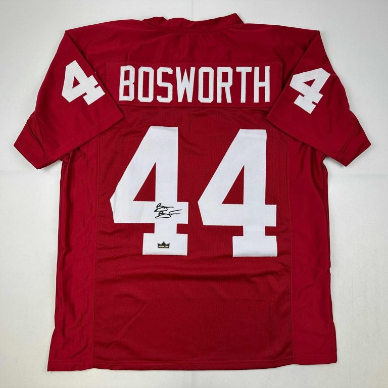 Facsimile Autographed Brian Bosworth Oklahoma Red Jersey Size Men's XL