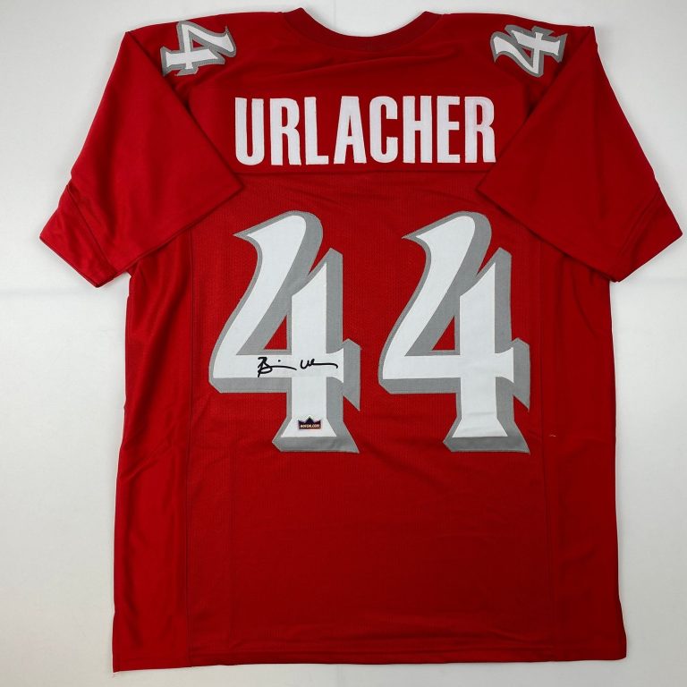 Facsimile Autographed Brian Urlacher New Mexico Red Jersey Size Men's XL