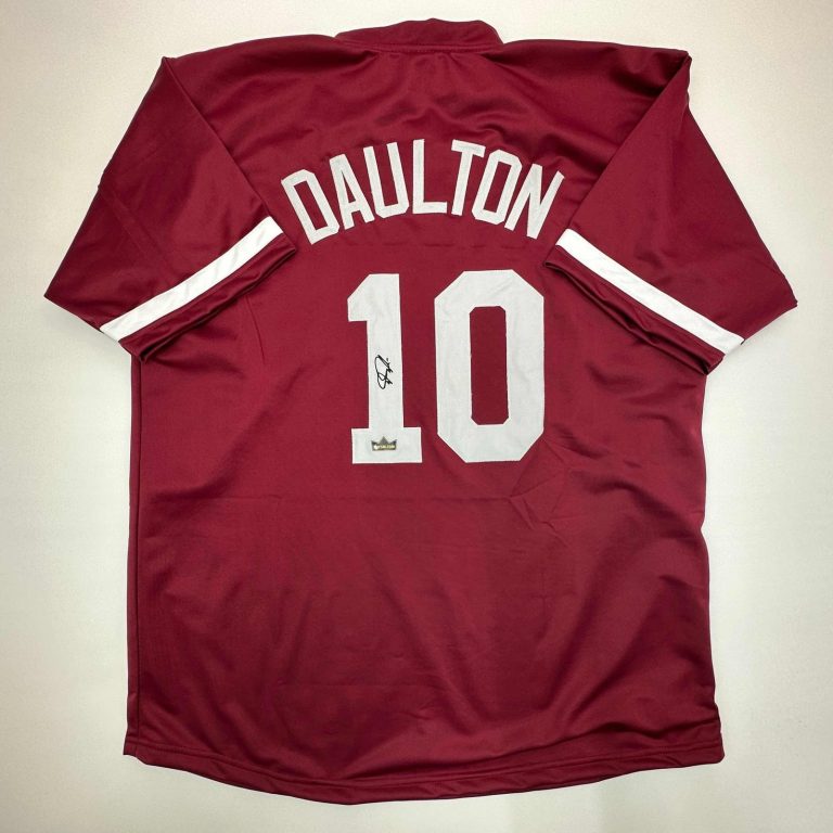Facsimile Autographed Darren Daulton Philadelphia Maroon Jersey Men's XL