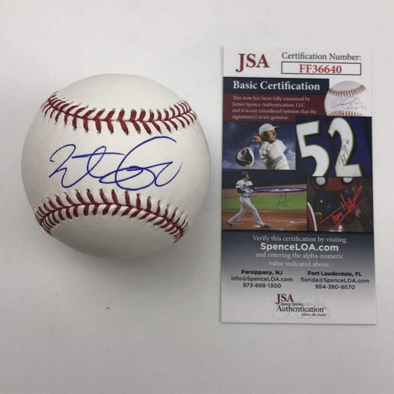 Autographed/Signed BRETT LAWRIE Toronto Blue Jays Rawlings ROML JSA COA