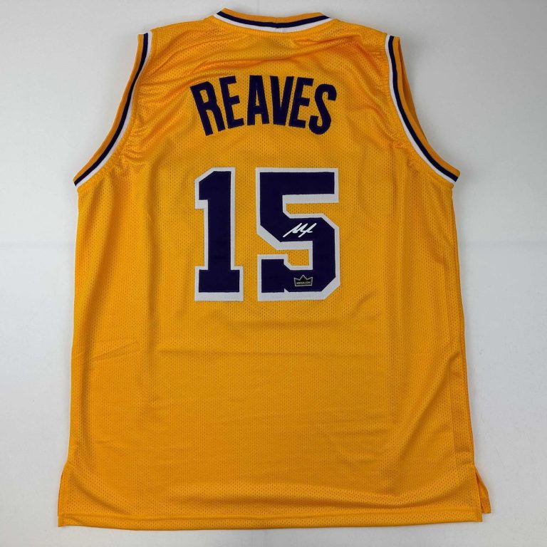 Facsimile Autographed Austin Reaves Los Angeles Yellow Jersey Men's XL