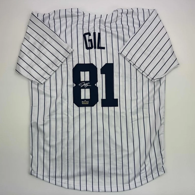 Facsimile Autographed Luis Gil New York Pinstripe Jersey Size Men's XL
