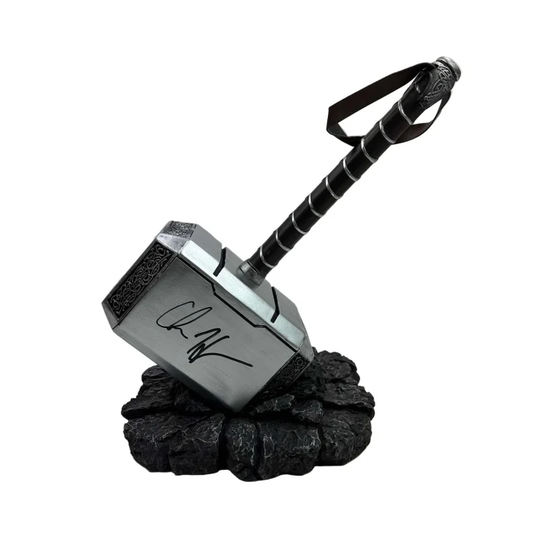 Autographed/Signed Chris Hemsworth Thor Mjolnir 17