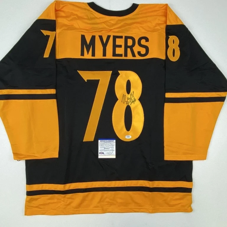 Autographed/Signed NICK CASTLE Michael Myers Halloween Black Jersey PSA COA