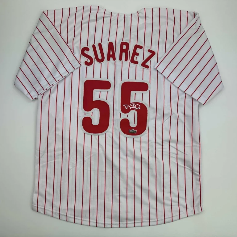 Facsimile Autographed Ranger Suarez Philadelphia Pinstripe Jersey Men XL