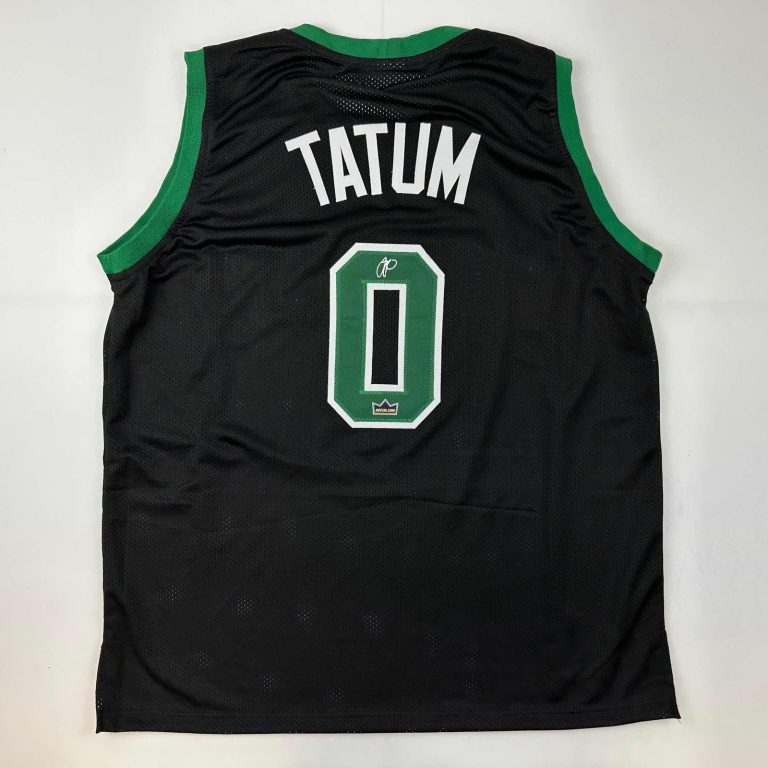 Facsimile Autographed Jayson Tatum Boston Black Jersey Size Men's XL