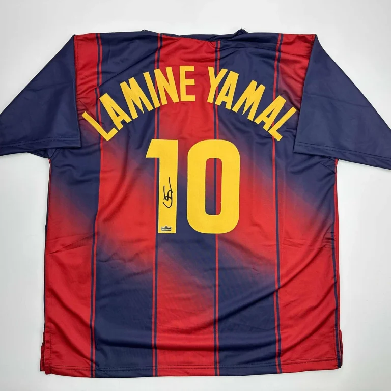 Facsimile Autographed Lamine Yamal #10 FC Barcelona Jersey Size Men's XL