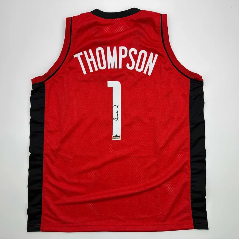 Facsimile Autographed Amen Thompson Houston Red Jersey Size Men's XL