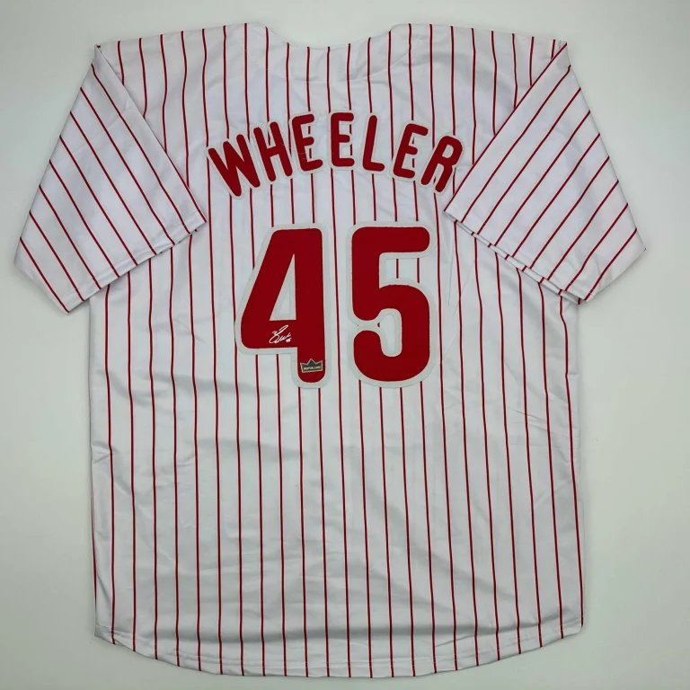 Facsimile Autographed Zack Wheeler Philadelphia Pinstripe Jersey Mens XL