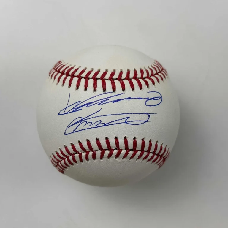 Autographed/Signed Vladimir Vlad Guerrero Jr Sr Rawlings Beckett COA
