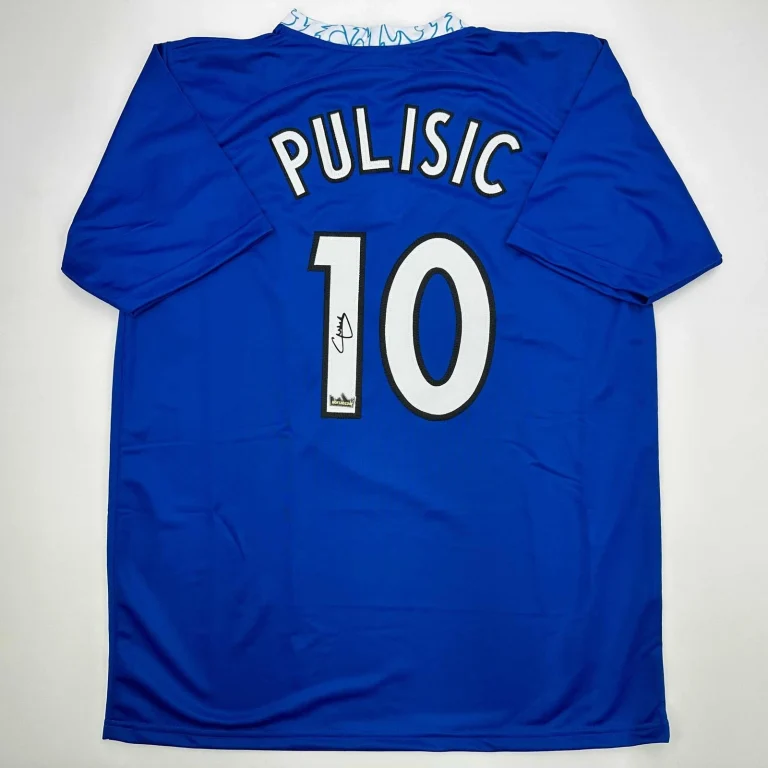 Facsimile Autographed Christian Pulisic Chelsea FC Blue Jersey Men's XL
