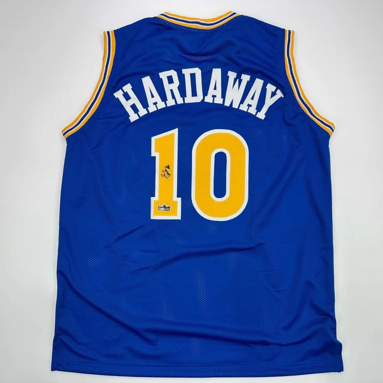 Facsimile Autographed Tim Hardaway Golden State Blue Jersey Size Mens XL