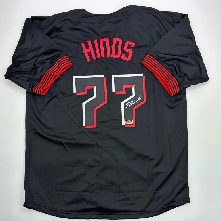 Facsimile Autographed Rece Hinds Cincinnati Black City Connect Jersey XL