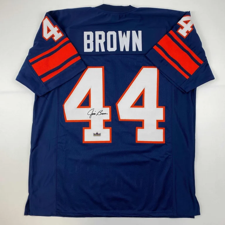 Facsimile Autographed Jim Brown Syracuse Blue Reprint Jersey Size Men's XL