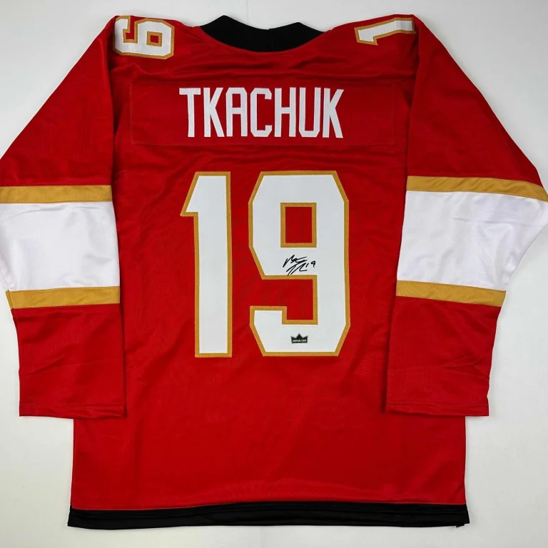 Facsimile Autographed Matthew Tkachuk Florida Red Jersey Size Men's XL