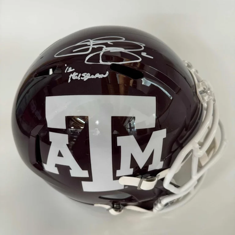 Autographed/Signed Johnny Manziel 12 Heisman Texas A&M FS Helmet BAS COA