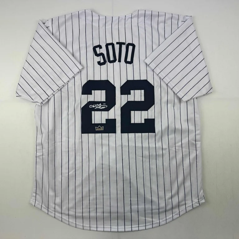 Facsimile Autographed Juan Soto New York Pinstripe Jersey Size Men's XL