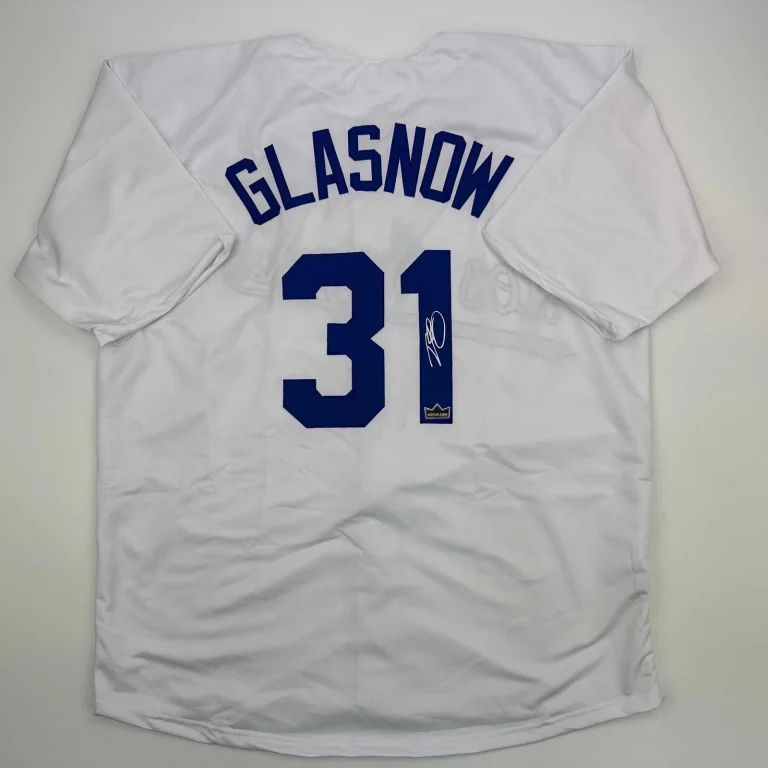 Facsimile Autographed Tyler Glasnow Los Angeles LA White Jersey Men's XL