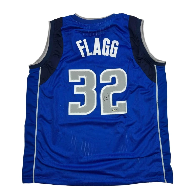 Facsimile Autographed Cooper Flagg Dallas Blue Auto Jersey Size Men's XL