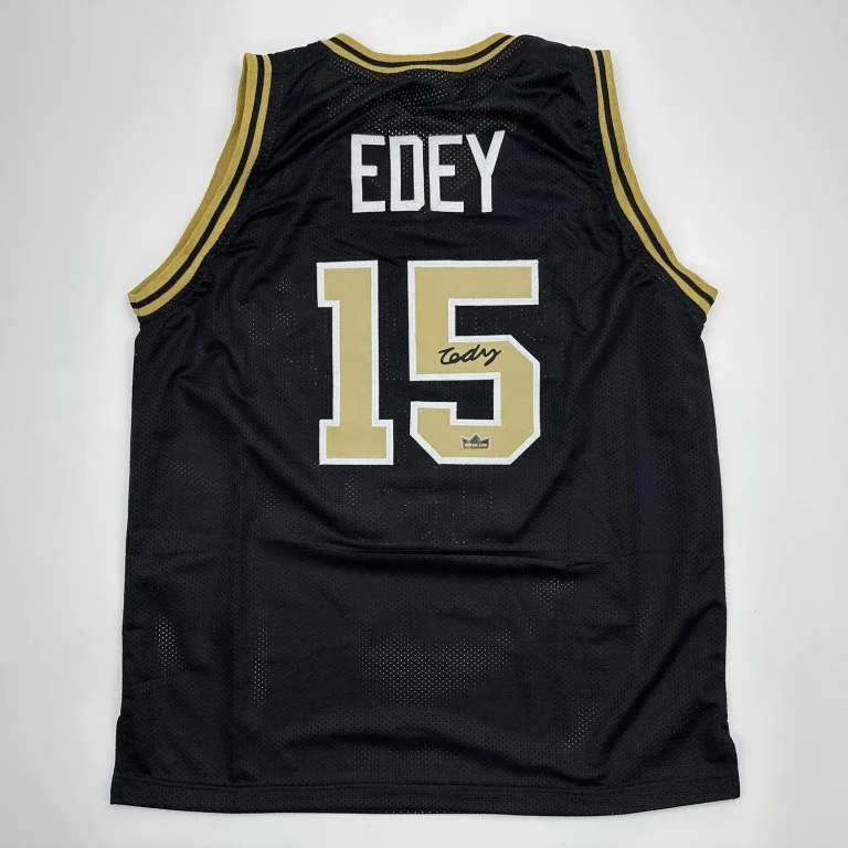 Facsimile Autographed Zach Edey Purdue Black Reprint Jersey Size Men's XL