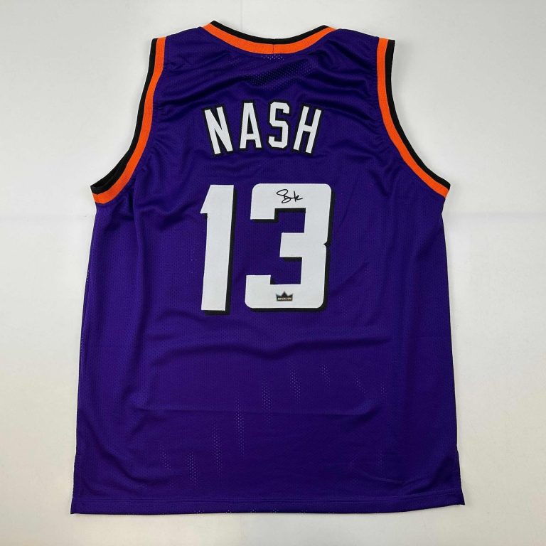 Facsimile Autographed Steve Nash Phoenix Purple Auto Jersey Men's XL