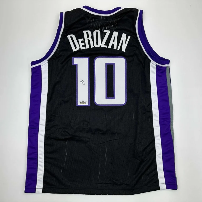 Facsimile Autographed DeMar DeRozan Sacramento Black Jersey Men's XL