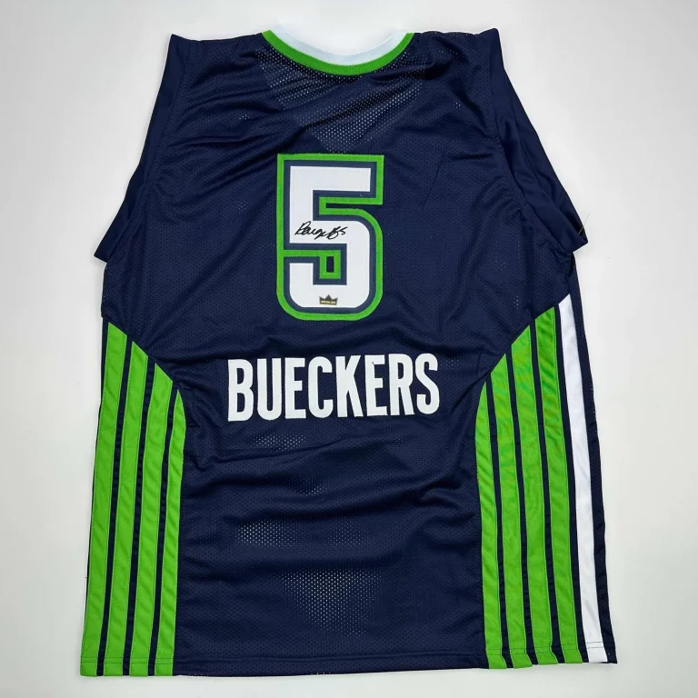 Facsimile Autographed Paige Bueckers Dallas Blue Jersey Size Men's XL