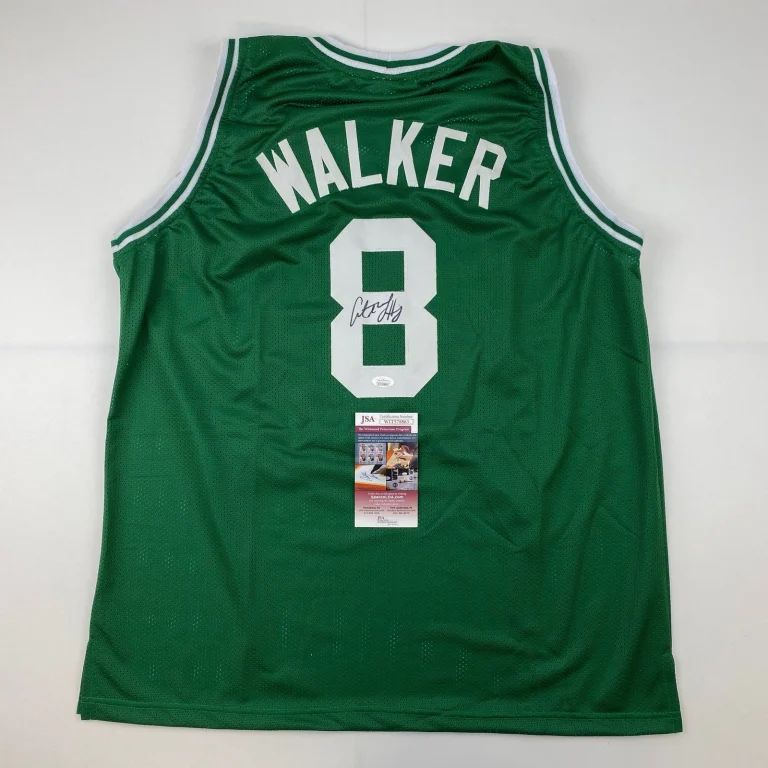 Autographed/Signed Antoine Walker Boston Green Basketball Jersey JSA COA
