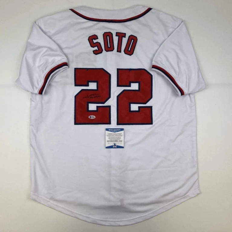 Autographed/Signed Juan Soto Washington White Jersey Beckett BAS COA