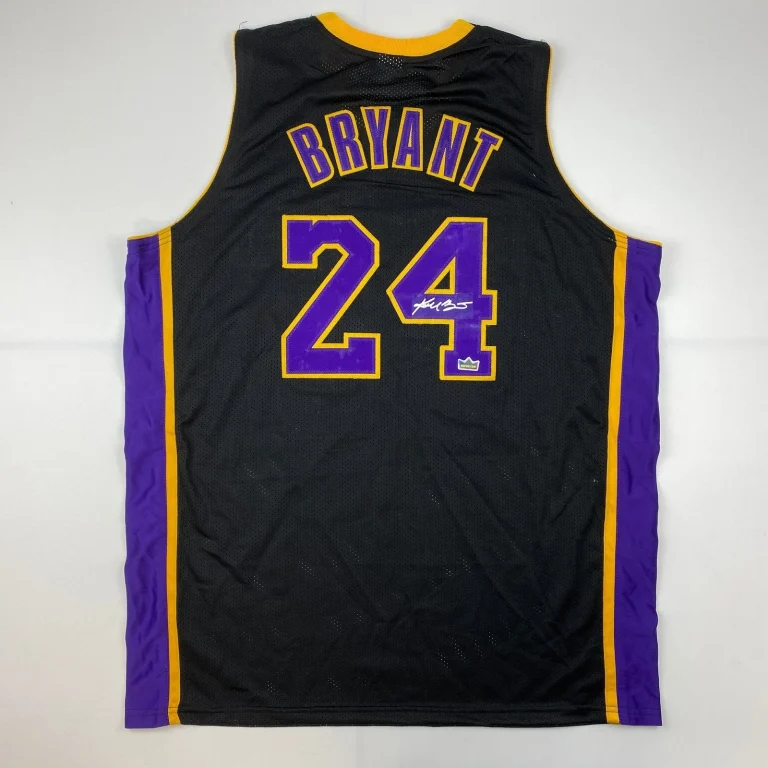 Facsimile Autographed Kobe Bryant #24 Los Angeles LA Black Jersey Size XL